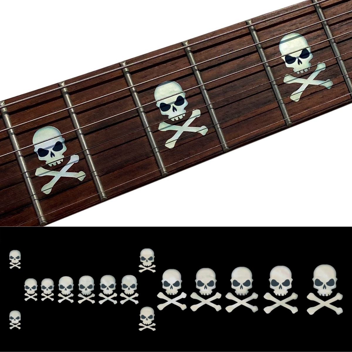 Skull with Crossbones (Sideways) - Inlay Stickers Jockomo