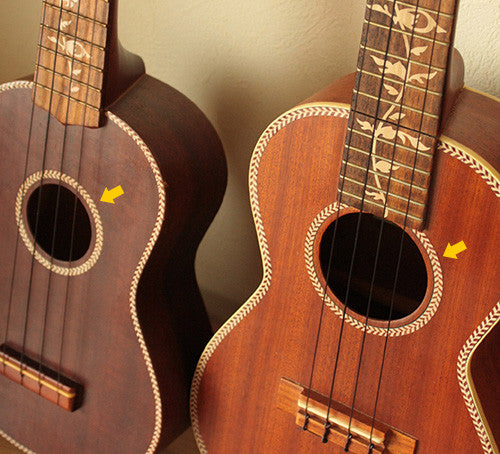 Ukulele Rosette (Woody-Herringbone) - Inlay Stickers Jockomo