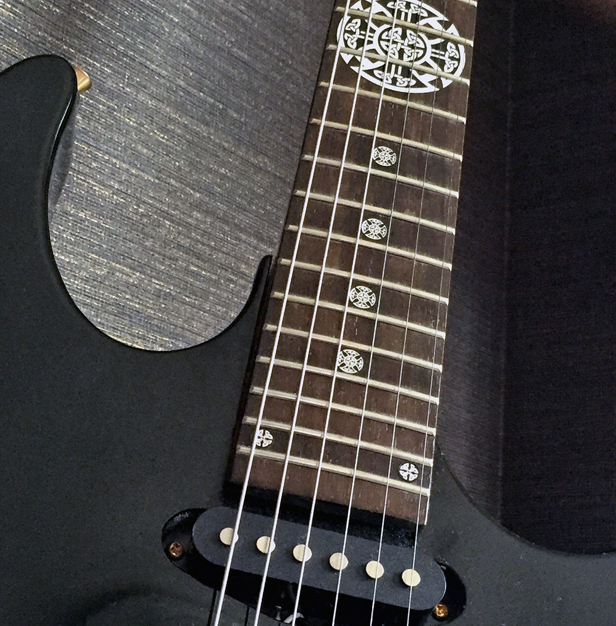 Celtic Cross (Metallic) - Emblem 12th Fret Markers Set - Inlay Stickers Jockomo