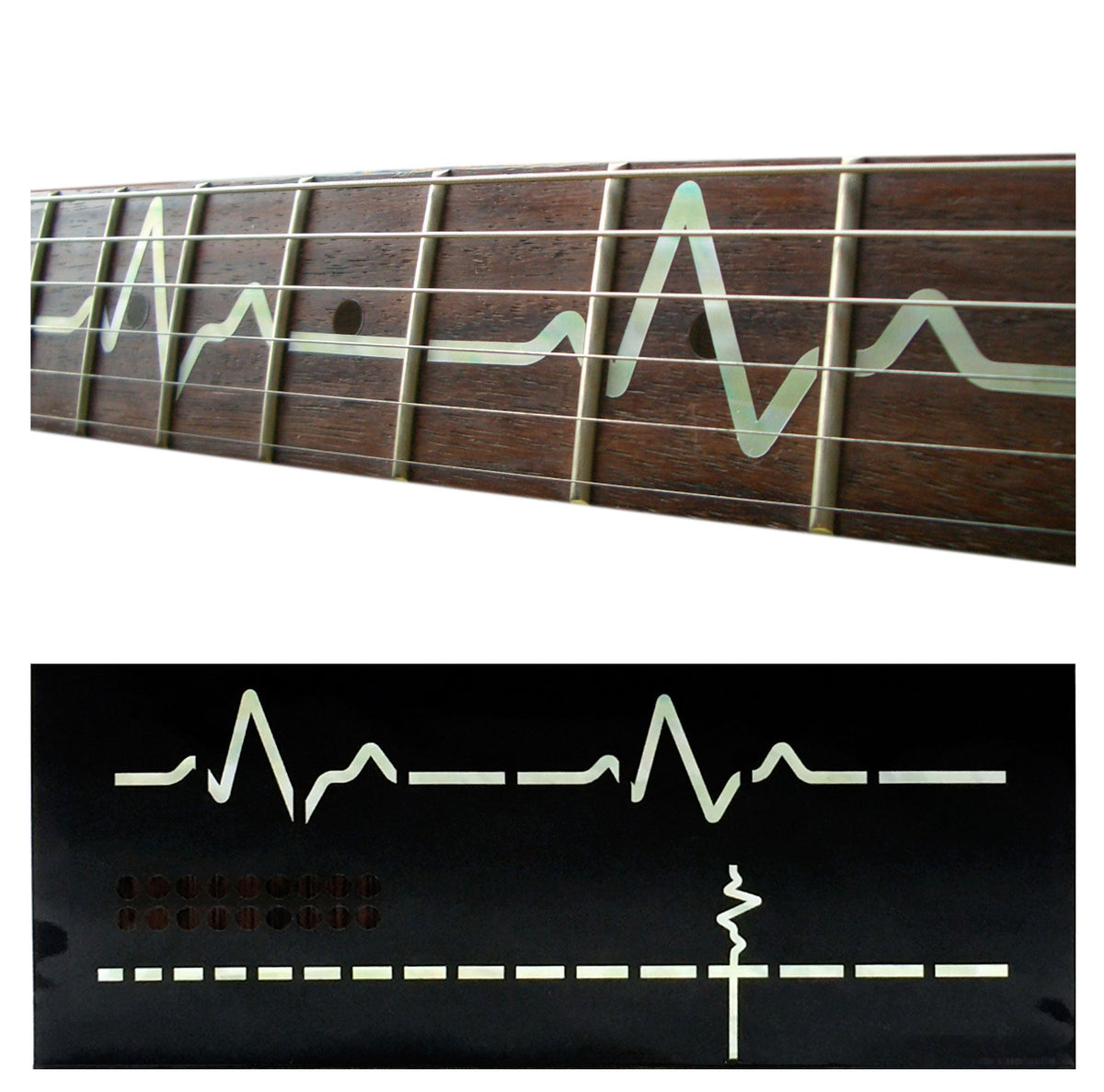 EKG (ECG) Heartbeat Line pulse fret markers for guitars