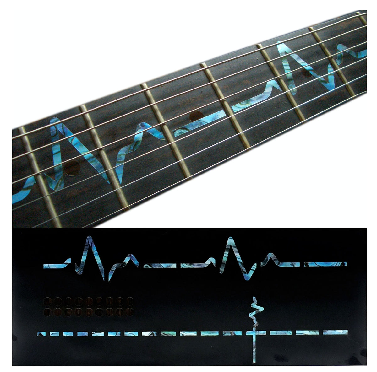 EKG (ECG) Heartbeat Line pulse fret markers for guitars