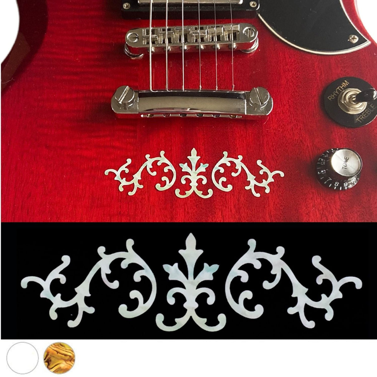 SRV Vines / Stevie Ray Vaughan - Inlay Stickers Jockomo