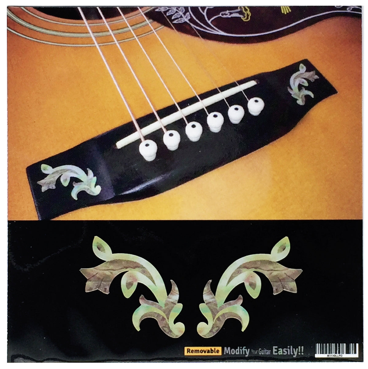 Traditional Motif - 2pcs Bridge Inlays - Inlay Stickers Jockomo