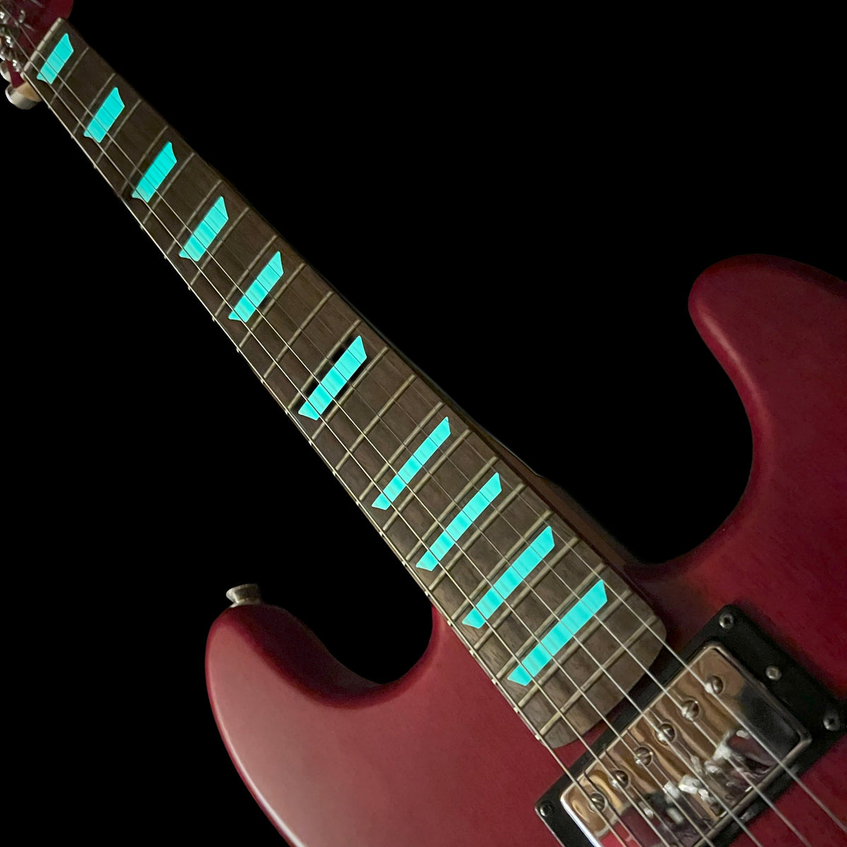 Glow in the Dark / Dish / Trapezoid Les Paul Style Fret Markers - Inlay Stickers Jockomo