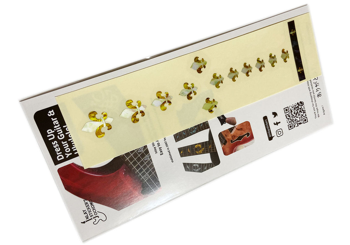 Elegant & classic Fleur de Lys symbols fret markers for guitars