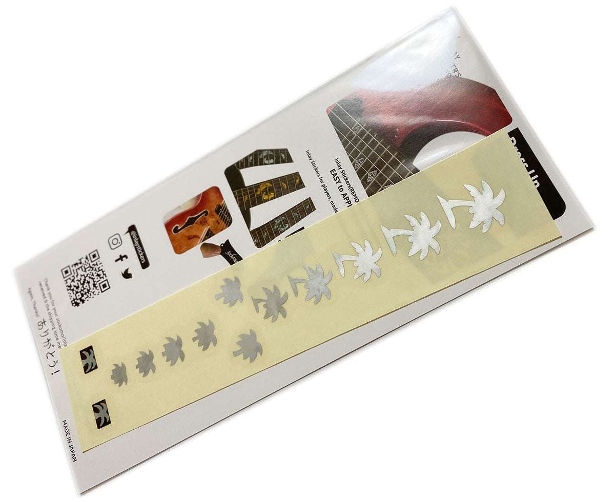 Tropical Palm Trees decals for the fretboard of electric & acoustic guitars