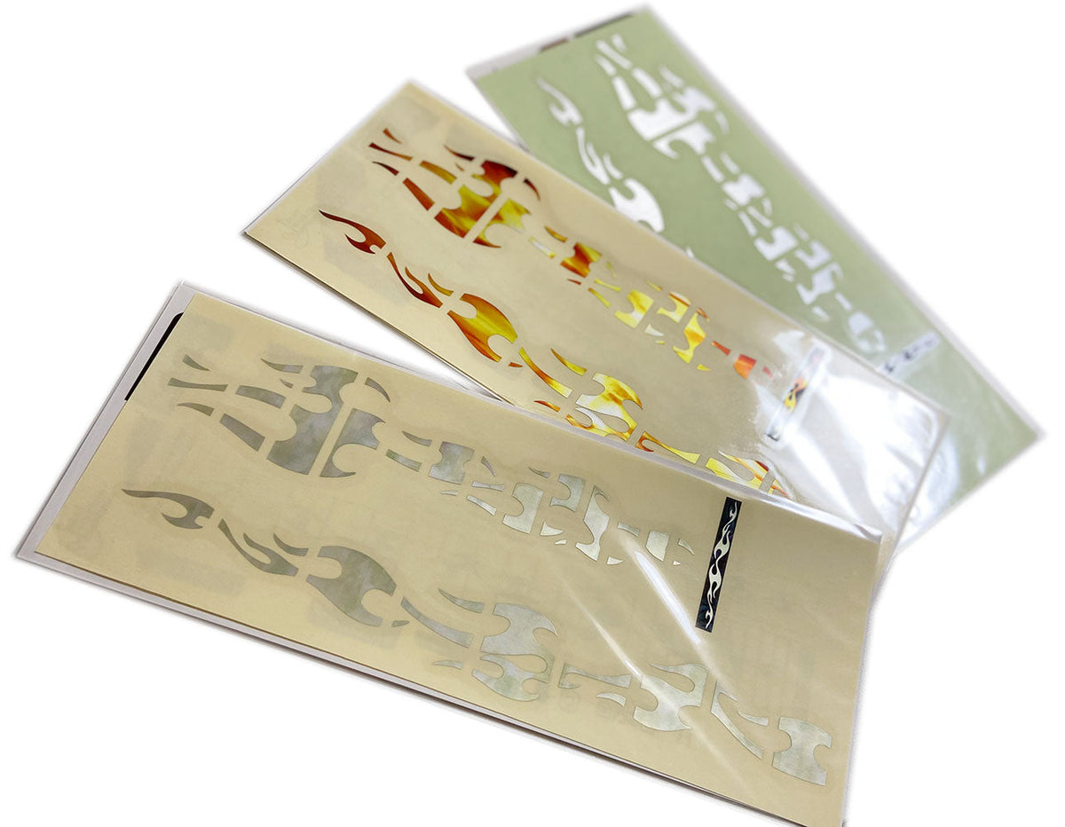 Fire Flames - Fret Markers for Guitars / FT-066F - Inlay Stickers Jockomo