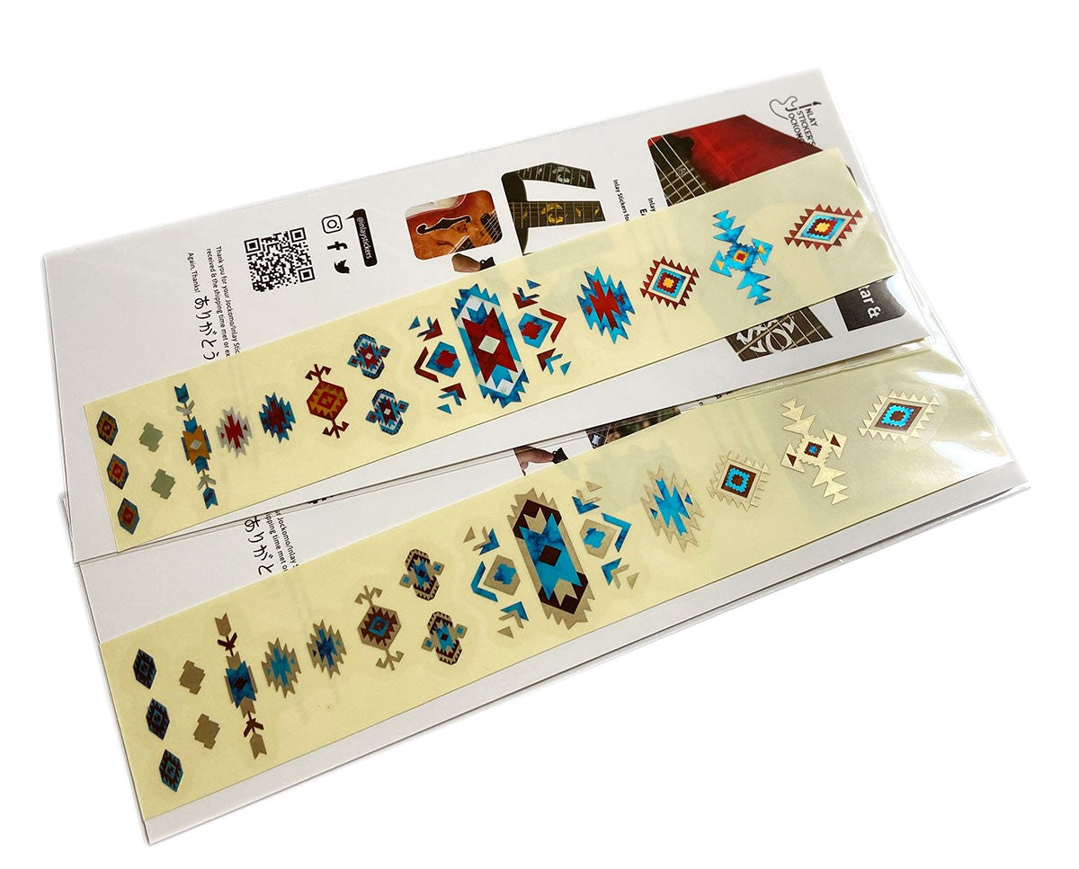 Native American style Ethnic pattern fret markers decals