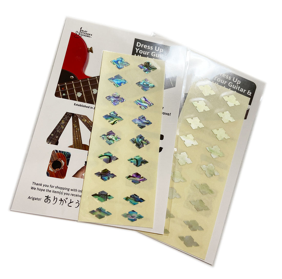 Traditional Slotted Diamond Fret Markers Decals for both electric & acoustic guitars, bass & all size ukuleles.
