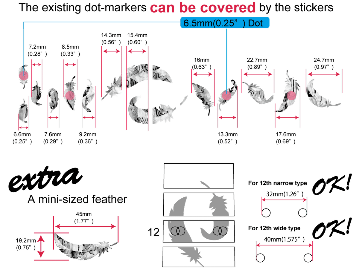 Flight Feathers - Inlay Stickers Jockomo