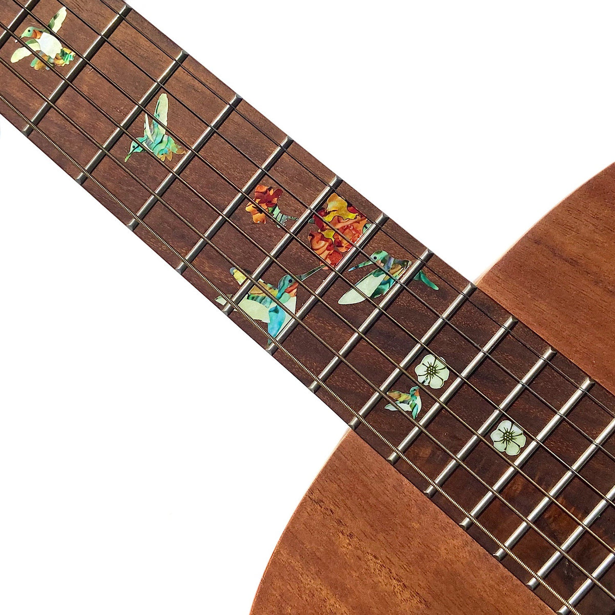 Bee Hummingbirds - for electric, acoustic & travel 3/4 size guitars & bass - Inlay Stickers Jockomo