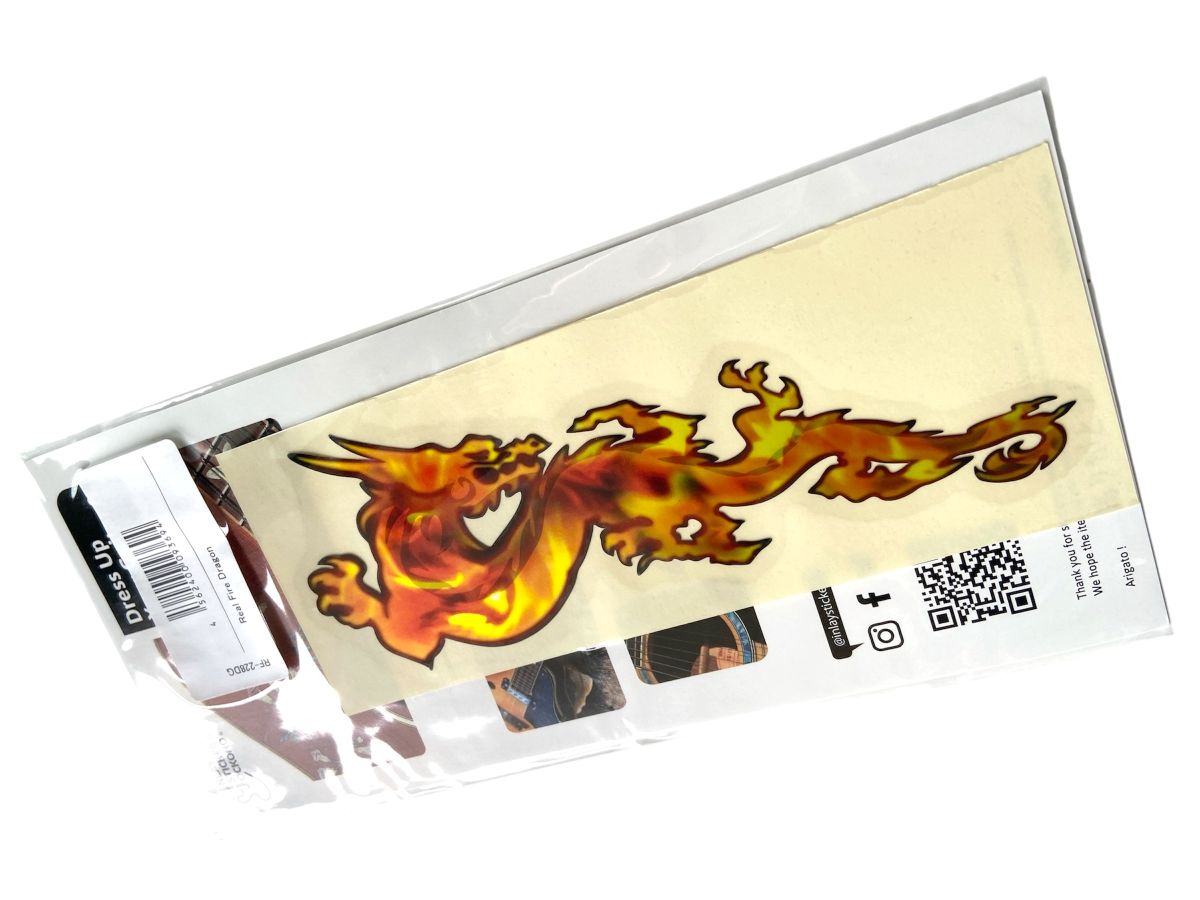 Real Fire Flame-Dragon Inlay Stickers Decals Guitar Bass