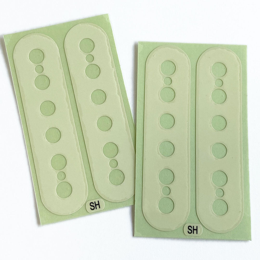 Classic Cream Pickup Stickers for Humbucker, Seymour Duncan SH-1 Style