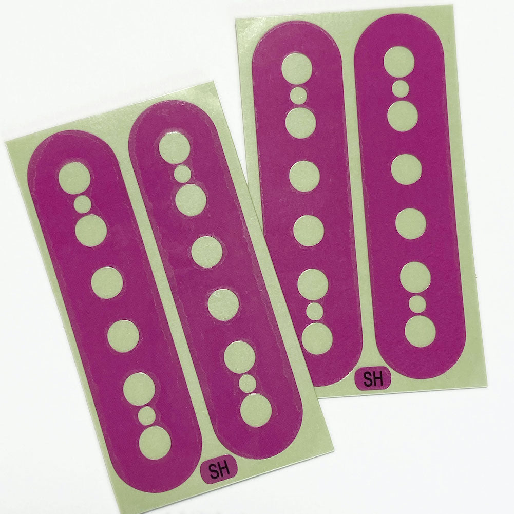 Solid Pink Pickup Stickers for Humbucker, Seymour Duncan SH-1 Style