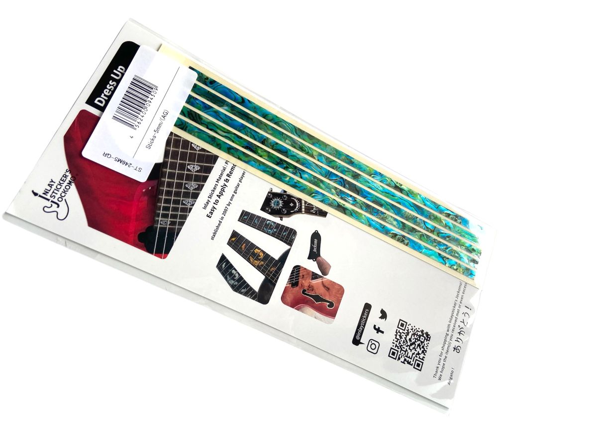 Stick Decals (Abalone-Green) for Guitars & Bass