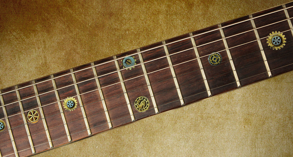 Steampunk Gears - Fret Markers for Guitars & Bass - Inlay Stickers Jockomo