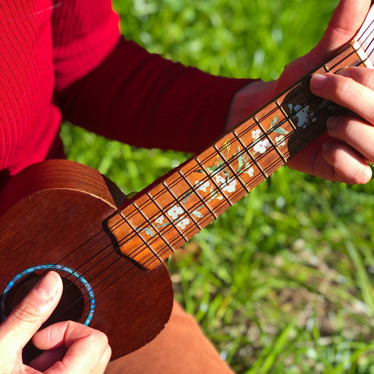 Tree of Life w/Hummingbird - Fret Markers for Ukuleles - Inlay Stickers Jockomo