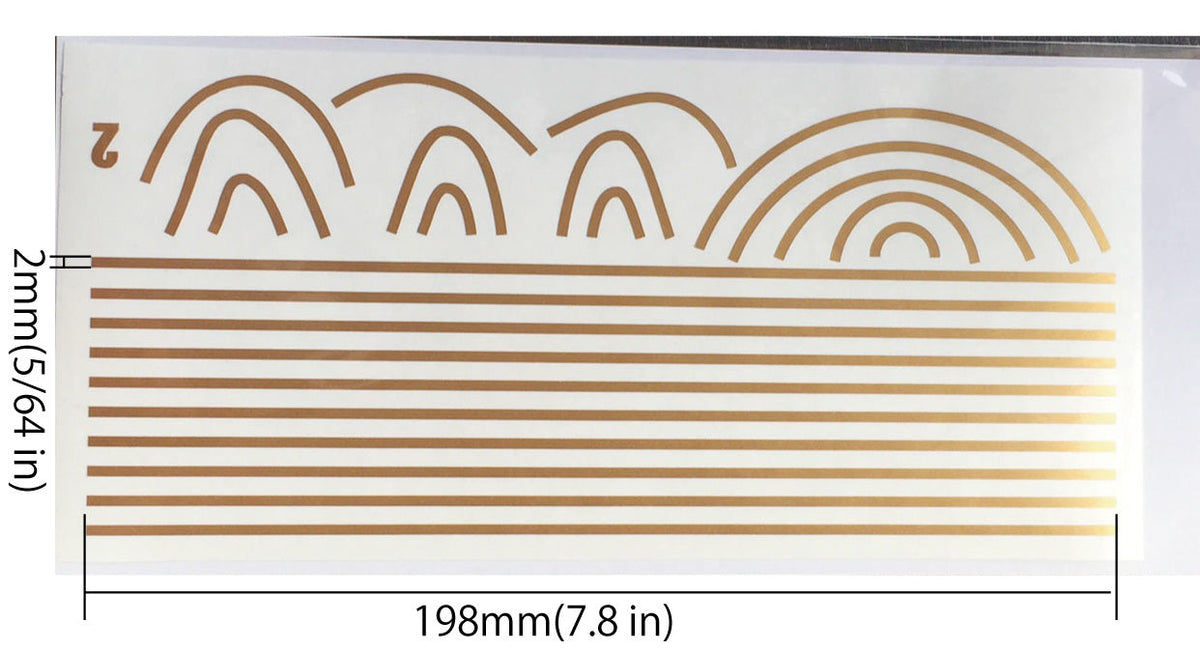 Gold Binding Elastic Decal - Inlay Stickers Jockomo