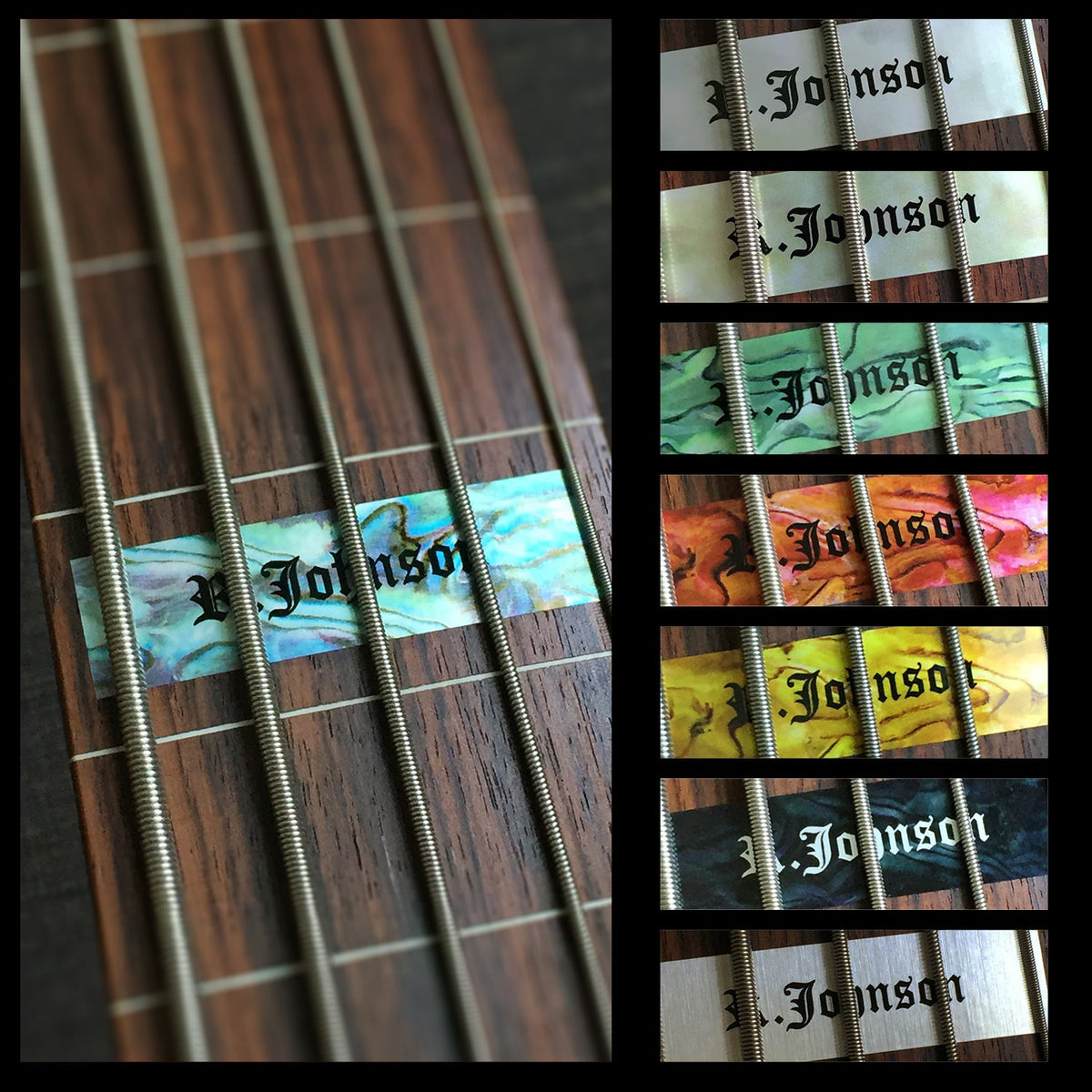 Custom-Made 12th Fret Marker for 5-String Bass - Inlay Stickers Jockomo