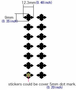 Slotted Diamonds - Fret Markers for Ukuleles - Inlay Stickers Jockomo