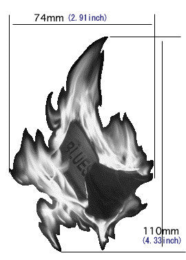 Real Fire Flame-Blues In The Fire Inlay Stickers Decals - Inlay Stickers Jockomo