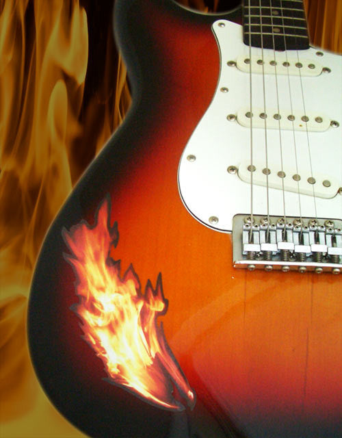 Real Fire Flame-Burning Inlay Stickers Decals Guitar Bass - Inlay Stickers Jockomo