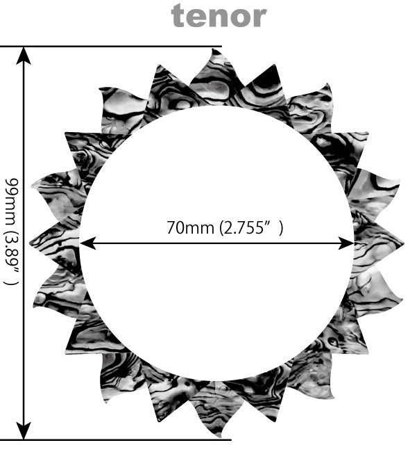 Sun (Abalone Blue) - Purfling for Ukuleles - Inlay Stickers Jockomo