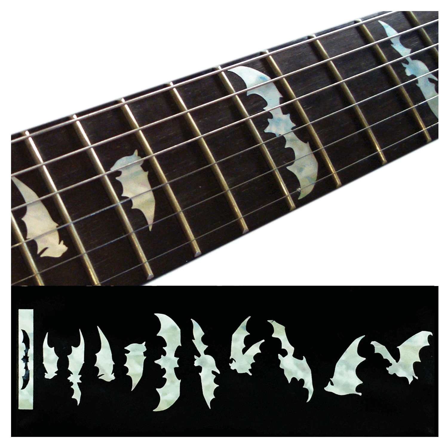Bat Wings (Vampire Bats) - Fret Markers for Guitars & Bass