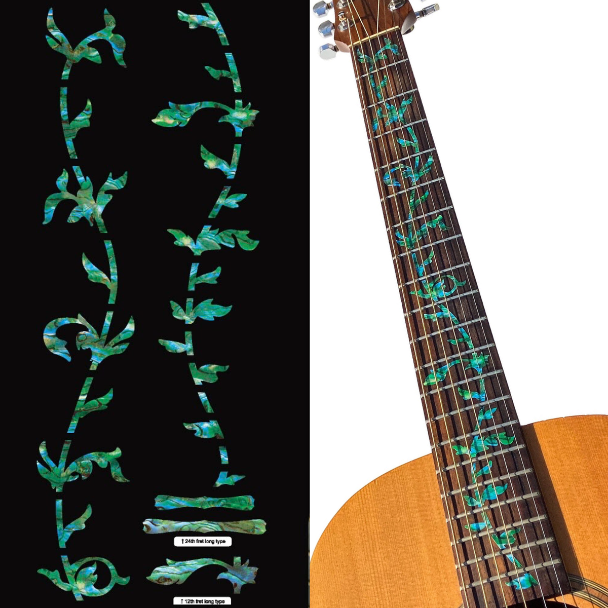 Tree of Life - Abalone Green Inlay Stickers Jockomo