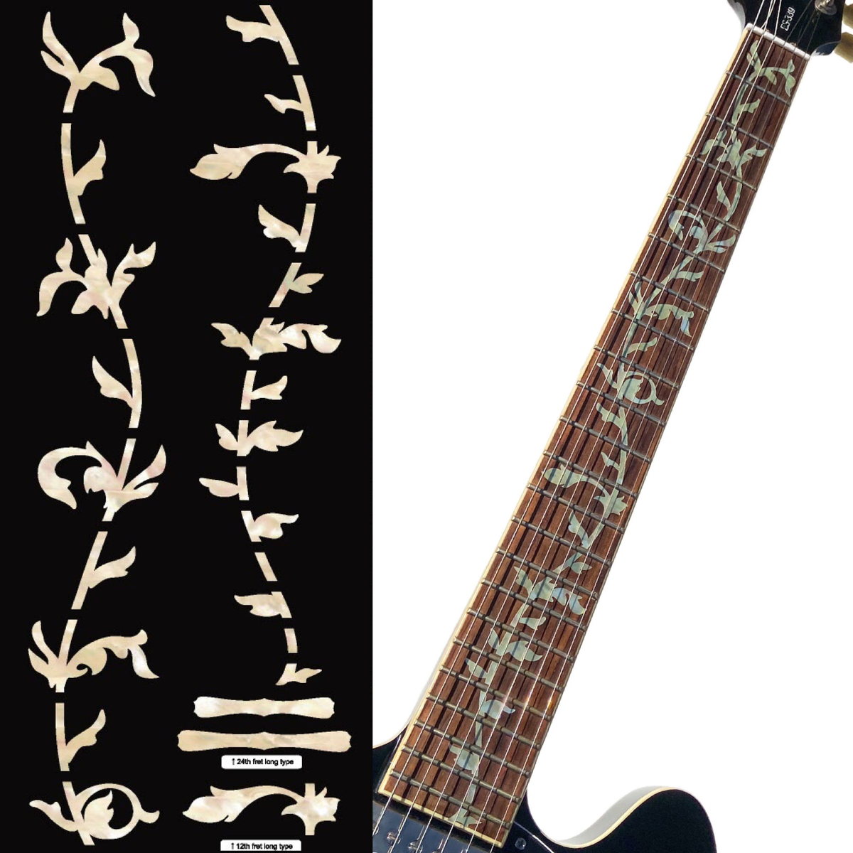Tree of Life - Aged White Pearl - Inlay Stickers Jockomo