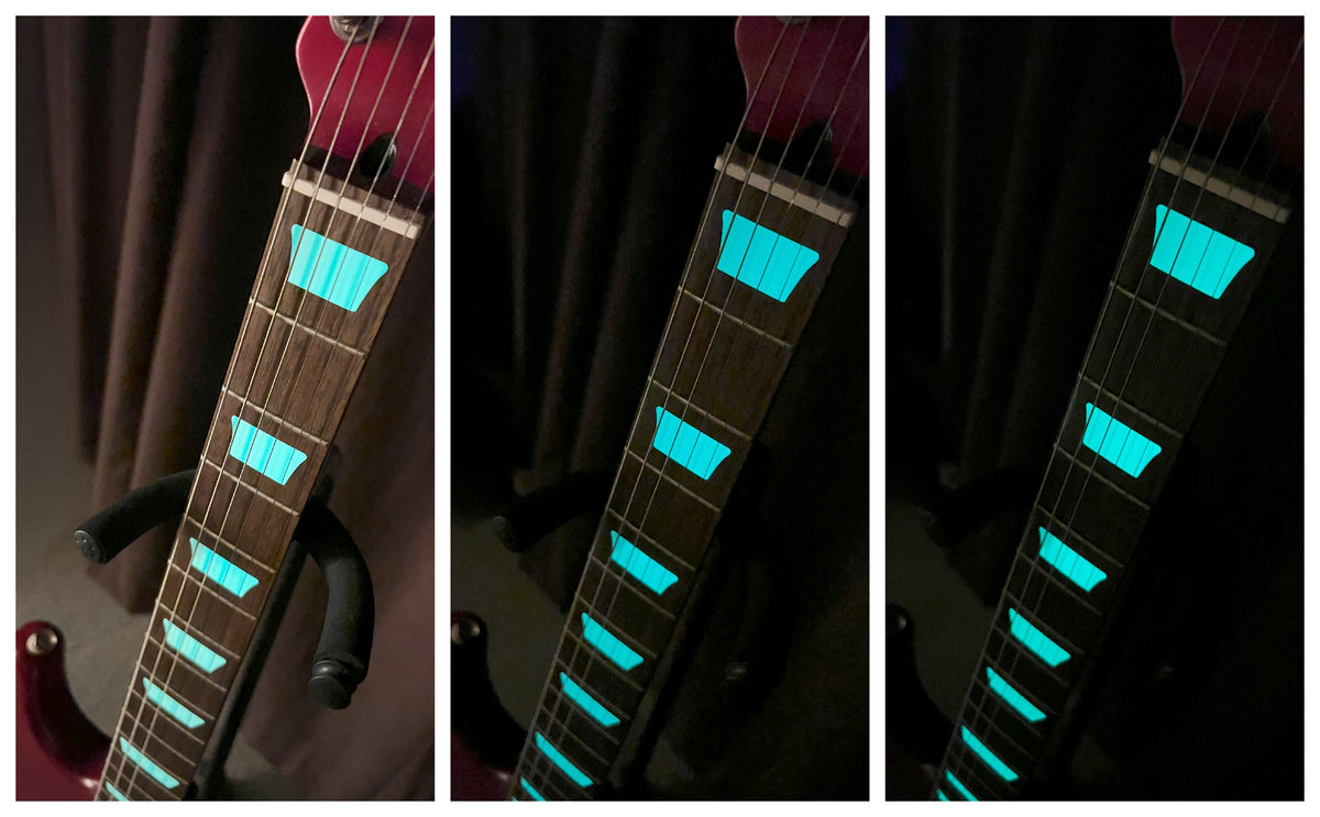 Glow in the Dark / Dish / Trapezoid Les Paul Style Fret Markers - Inlay Stickers Jockomo