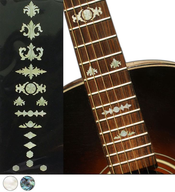 Classical banjo inlay pattern fret markers for both electric & acoustic guitars