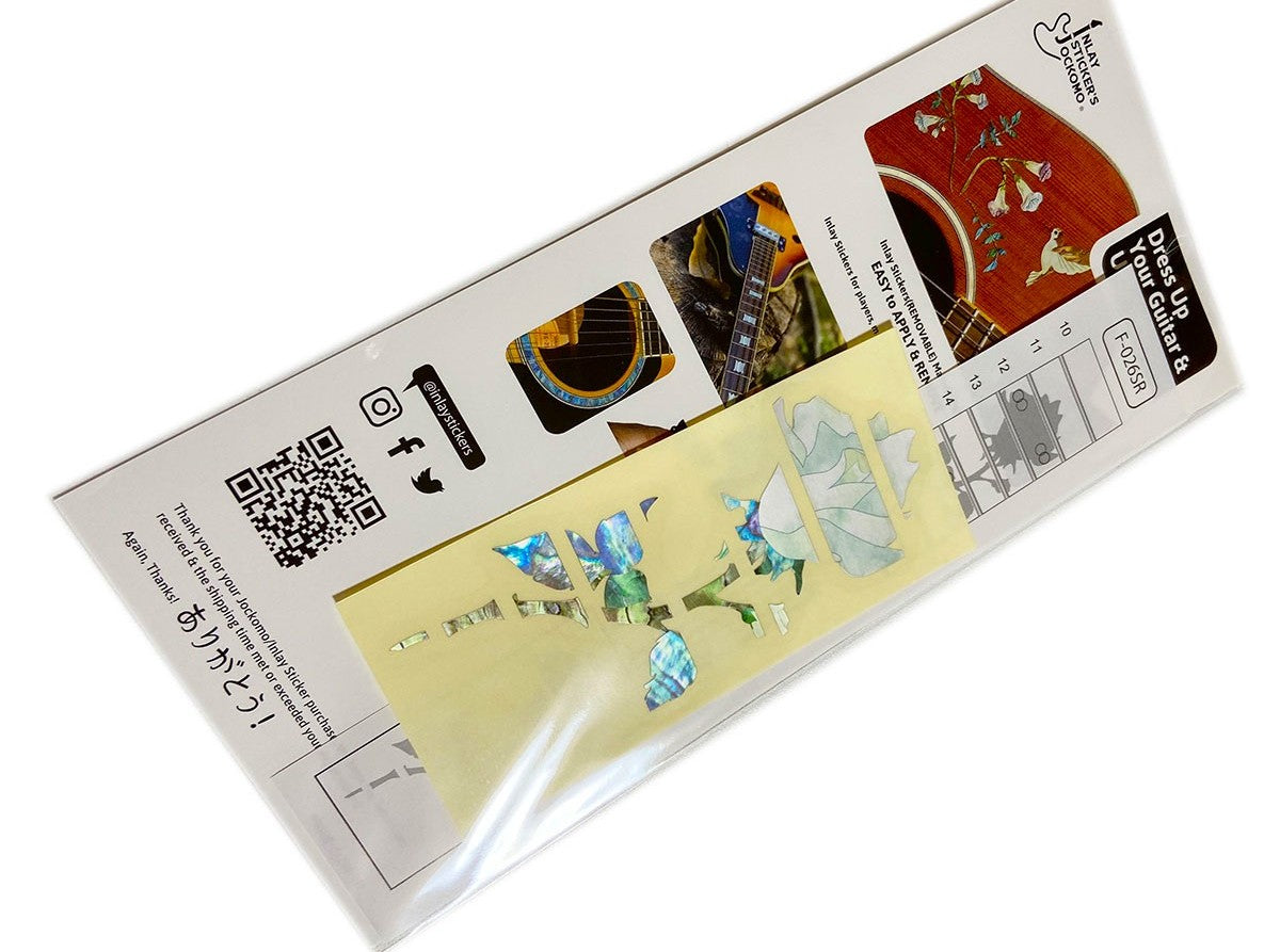 Single Rose Fret Markers / F-026SR - Inlay Stickers Jockomo