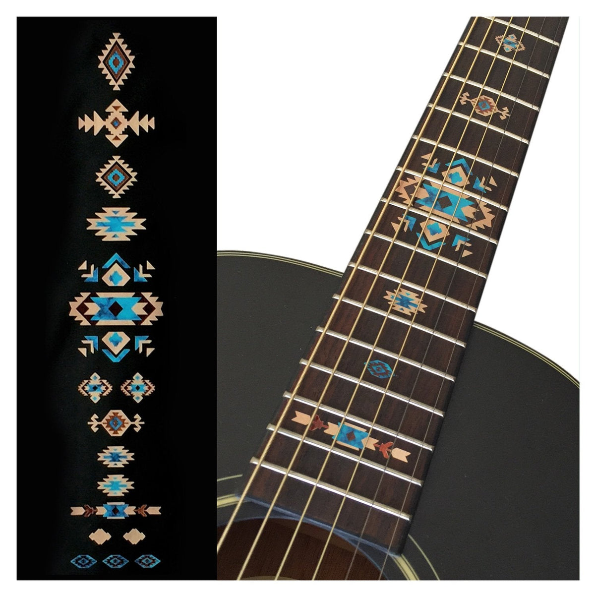Native American style Ethnic pattern fret markers decals