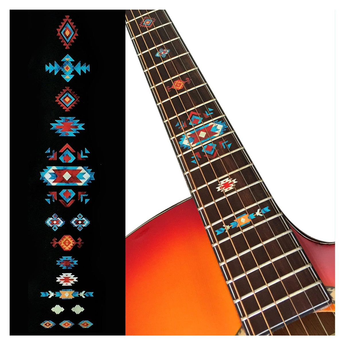 Native American style Ethnic pattern fret markers decals