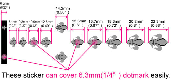 Fleur de Lys - Fret Markers for Guitars & Bass - Inlay Stickers Jockomo