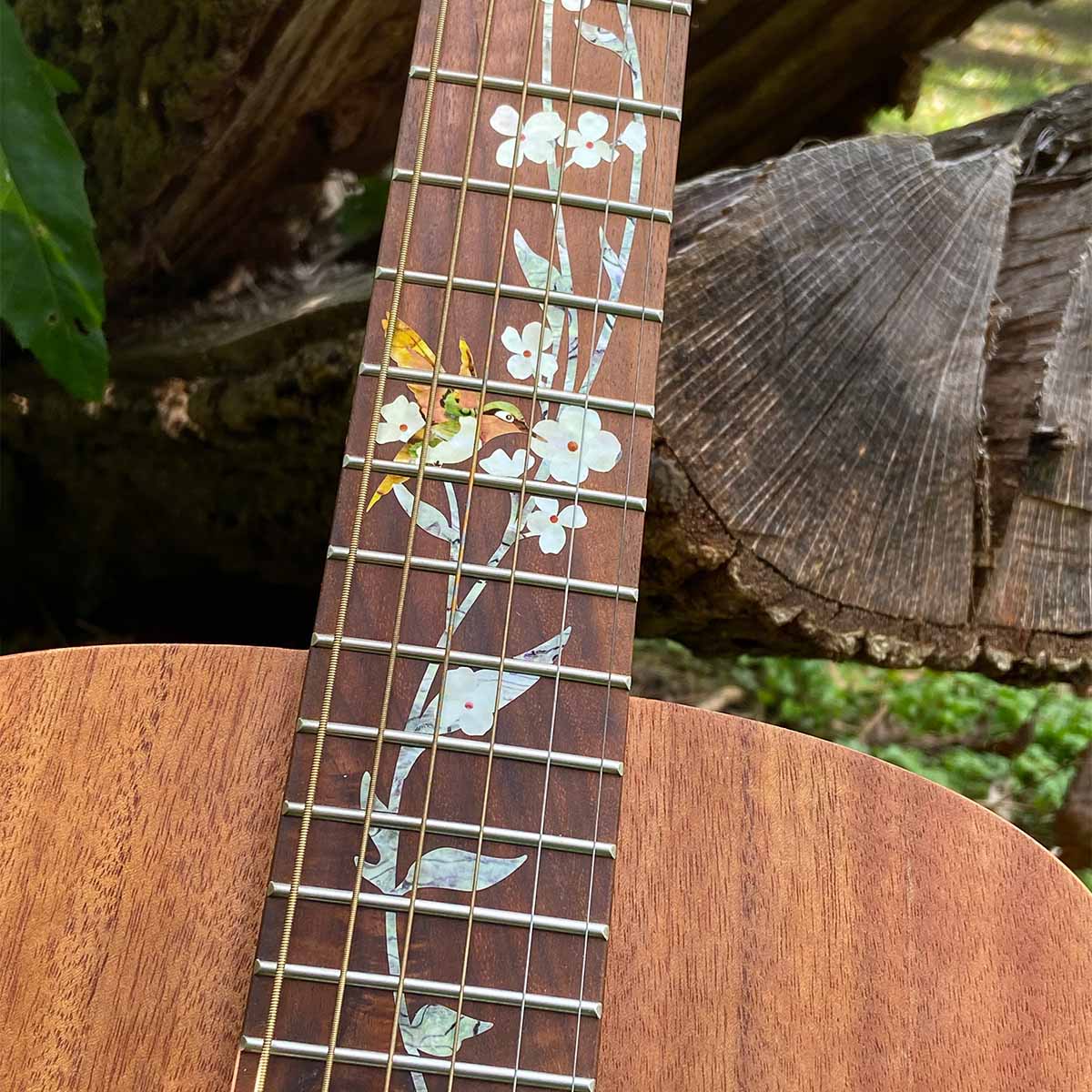 Tree of Life w/Hummingbird - Fret Markers for 23.5" Scale Travel Guitars - Inlay Stickers Jockomo