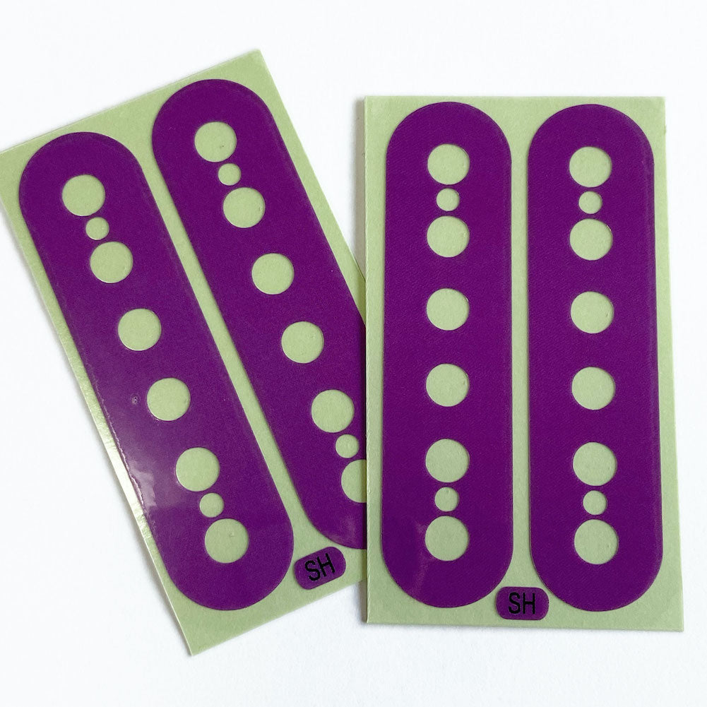 Solid Purple Pickup Stickers for Humbucker, Seymour Duncan SH-1 Style
