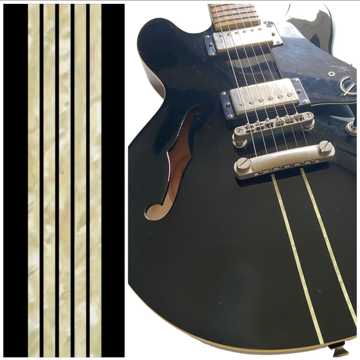 Stick Decals (Aged White Pearl) for Guitars & Bass