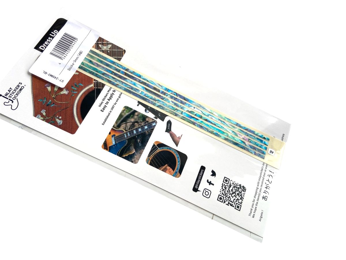 Stick Decals (Abalone-Blue) for Guitars & Bass