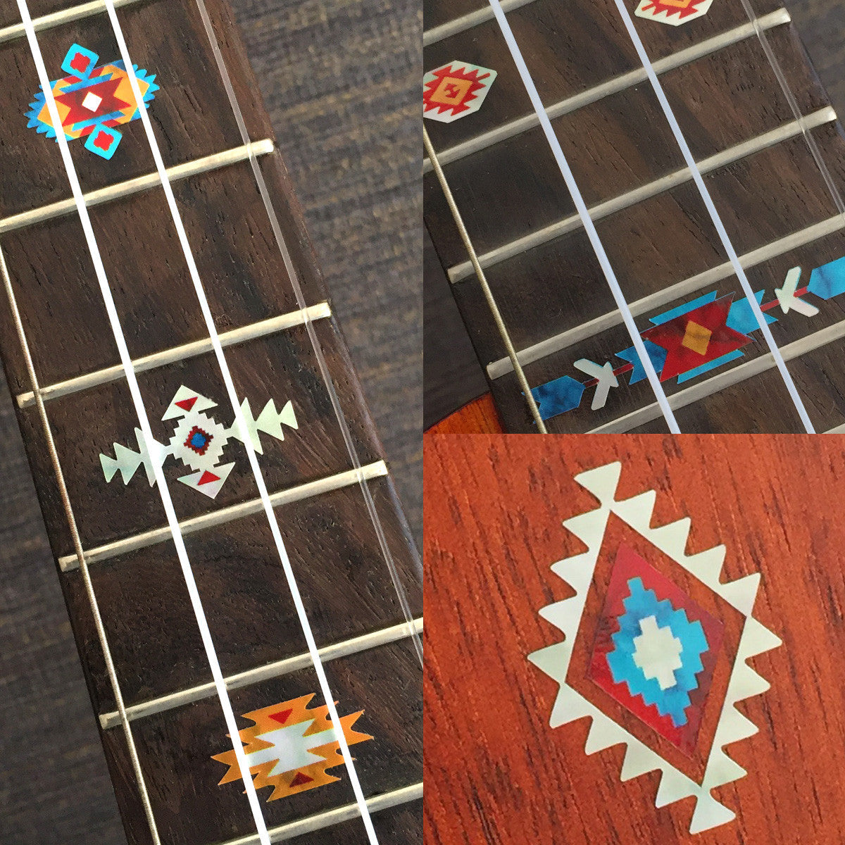 Native American Style / Ethnic Pattern - Fret Markers for Ukuleles