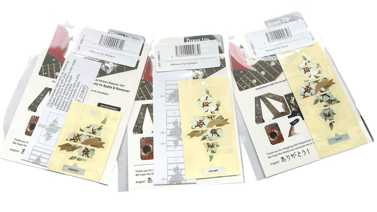 Hibiscus - Fret Markers for Ukuleles