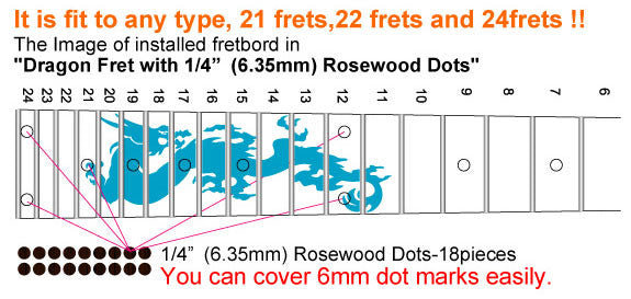 Dragon Fret Markers - Inlay Stickers Jockomo
