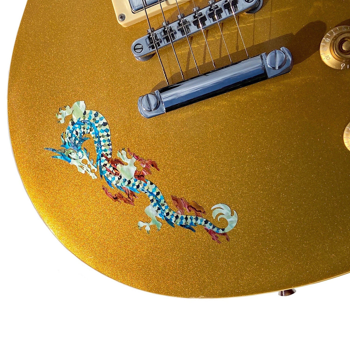 Fire Dragon - White Pearl - Inlay Stickers Jockomo