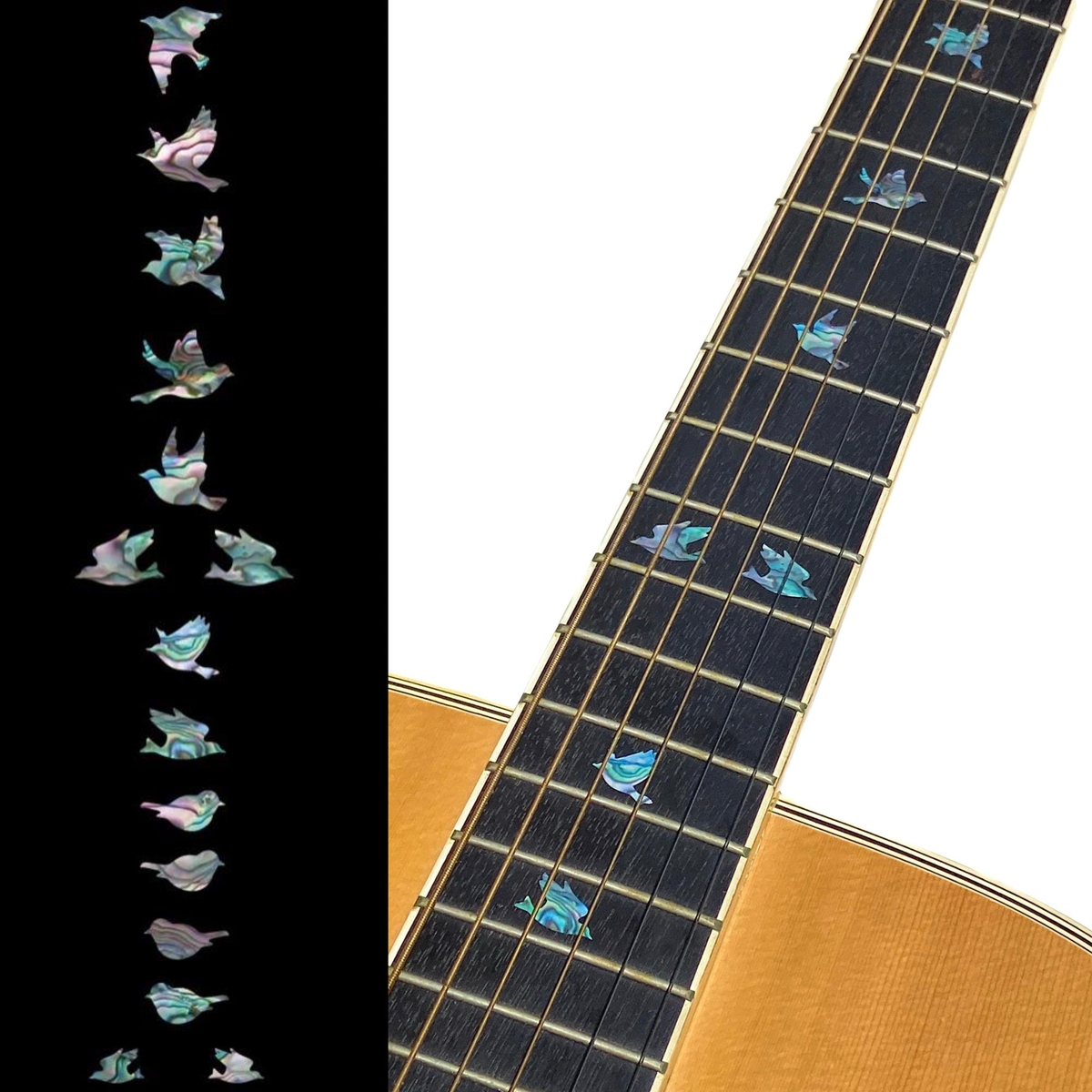 Doves - Fret Markers for Guitars & Bass - Inlay Stickers Jockomo