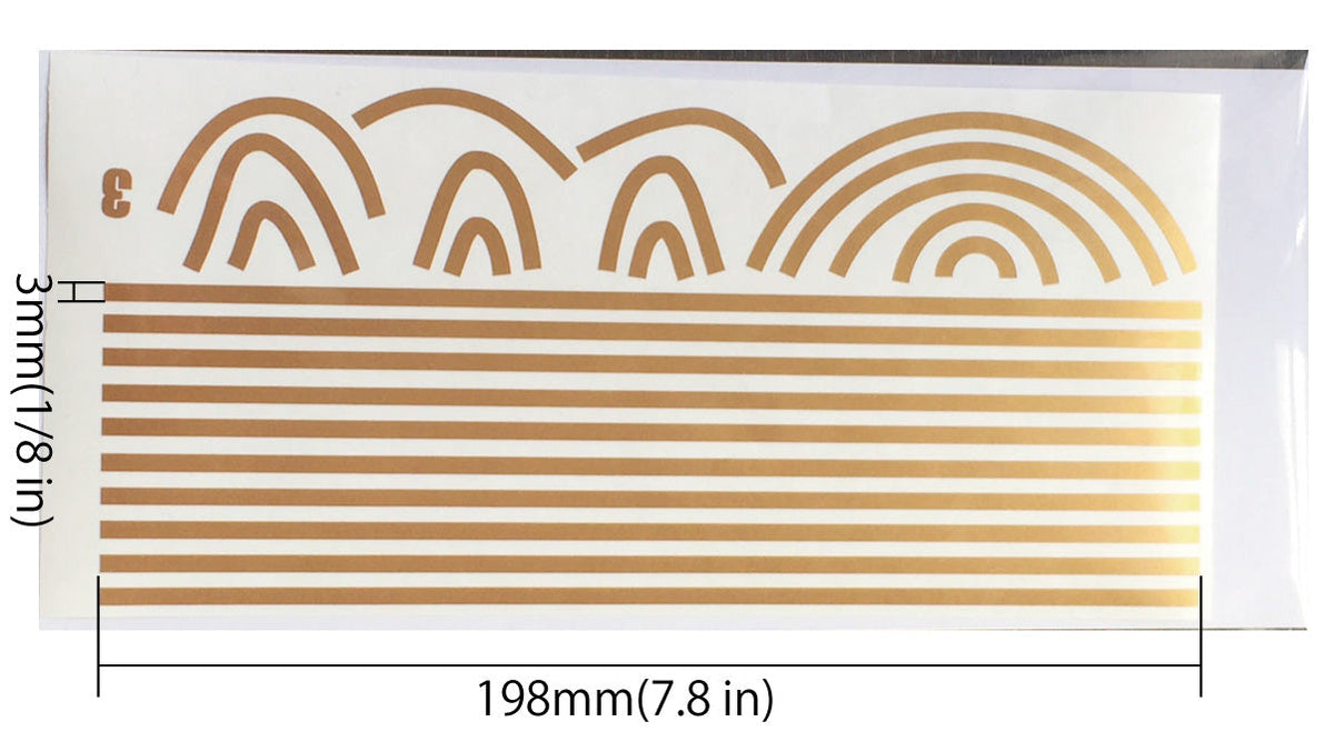 Gold Binding Elastic Decal - Inlay Stickers Jockomo