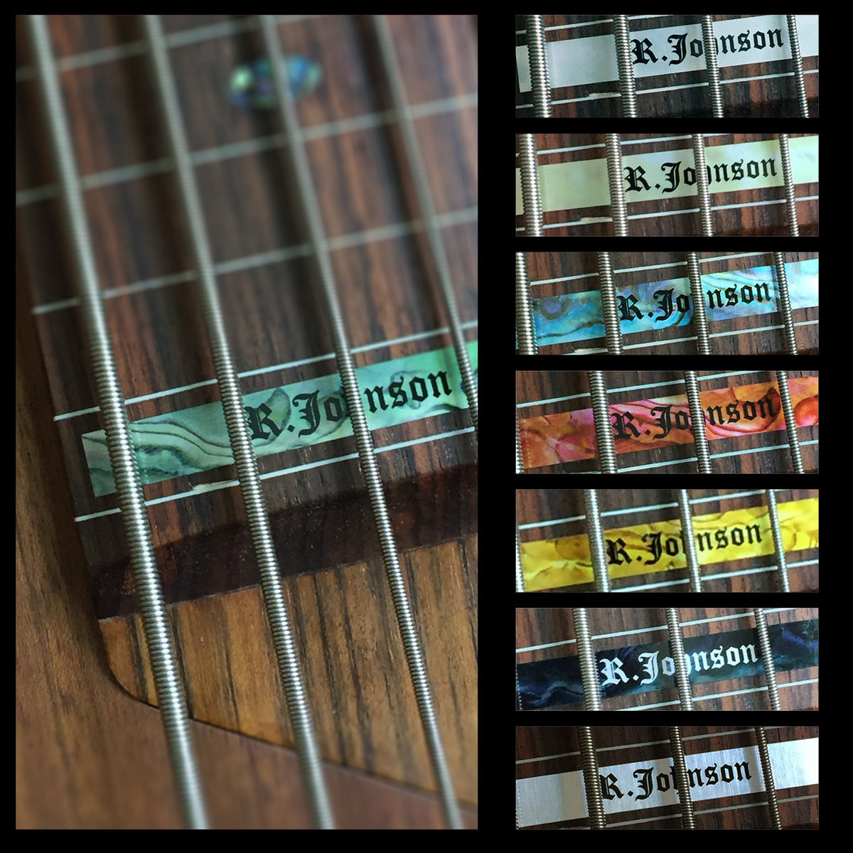 Custom-Made High Position Fret Marker for 5-String Bass - Inlay Stickers Jockomo