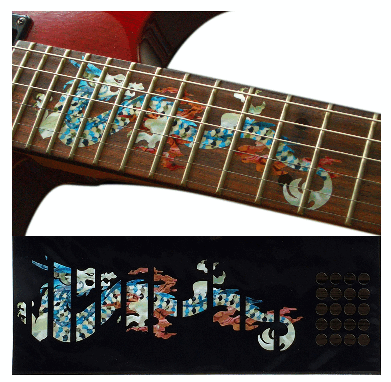 Dragon - Fret Markers decal for Guitars